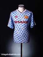 1990-92 Manchester United Away Shirt XL Football Shirt