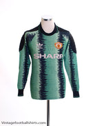 1990-92 Manchester United Goalkeeper Shirt S Football Shirt