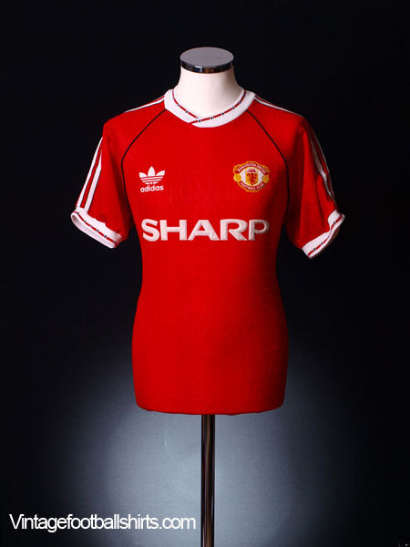 1990-92 Manchester United Home Shirt M Football Shirt