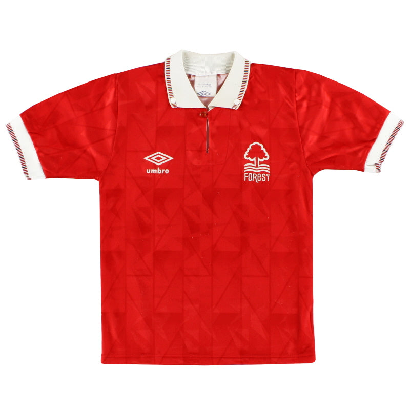1990-92 Nottingham Forest Umbro Home Shirt Y Football Shirt