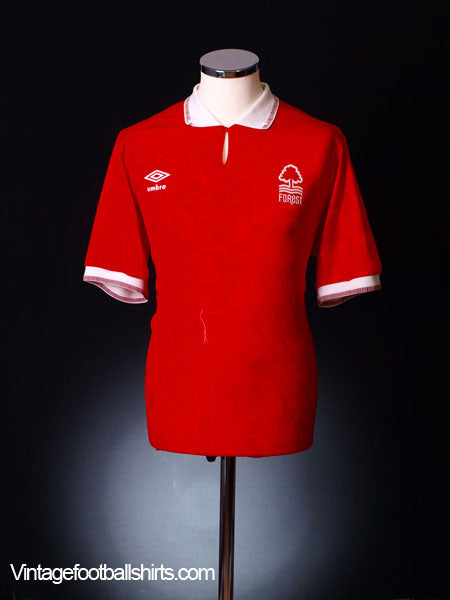 1990-92 Nottingham Forest Home Shirt S Football Shirt