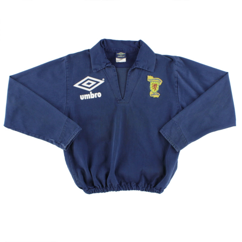 1990-92 Scotland Drill Top L.Boys Training Top