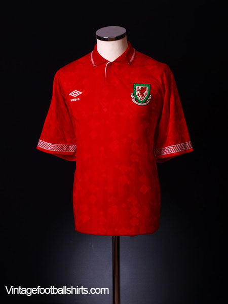 1990-92 Wales Home Shirt XL Football Shirt
