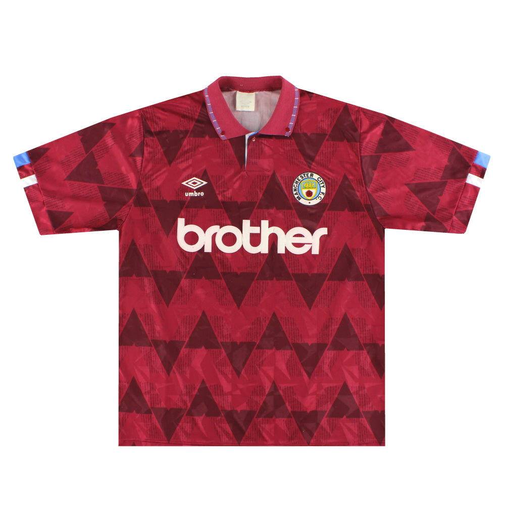 1990-92 Manchester City Umbro Away Shirt XL | Vintage Football Shirts