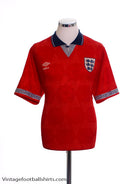 1990-93 England Away Shirt L.Boys Football Shirt