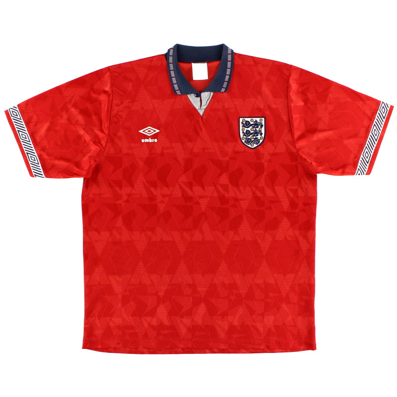 1990-93 England Away Shirt XL Football Shirt