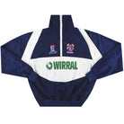 1990-93 Tranmere Rovers EN-s 1/2 Zip Top L Football Shirt