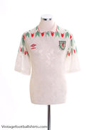 1990-93 Wales Away Shirt XL Football Shirt