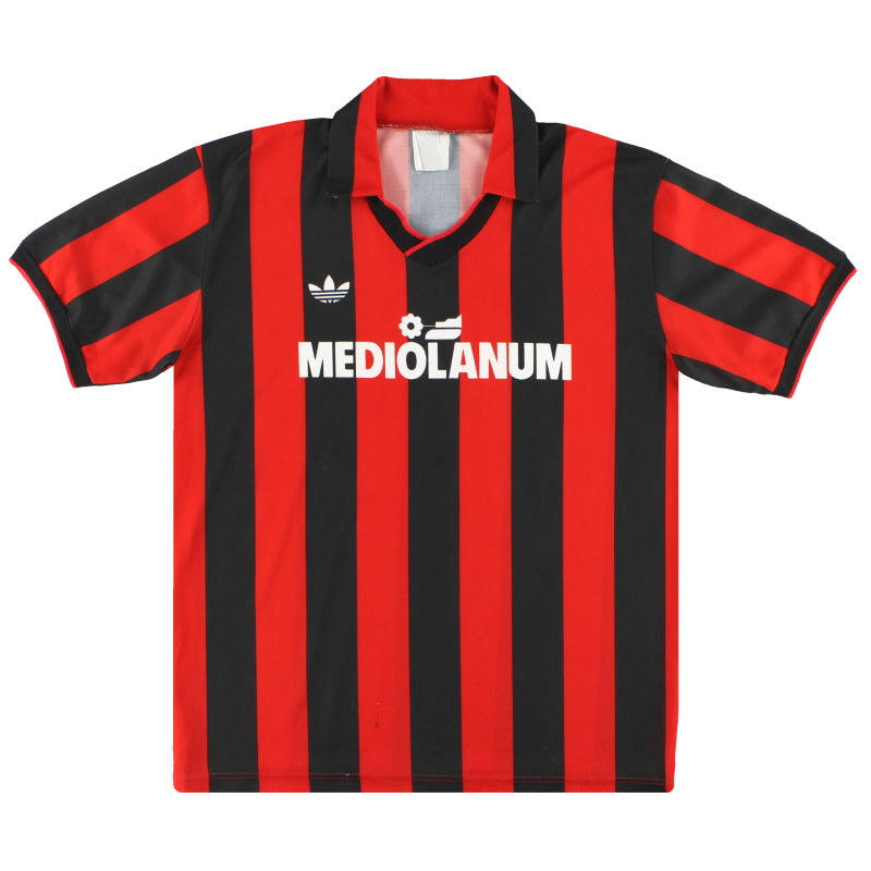1991-92 AC Milan adidas Home Shirt L Football Shirt