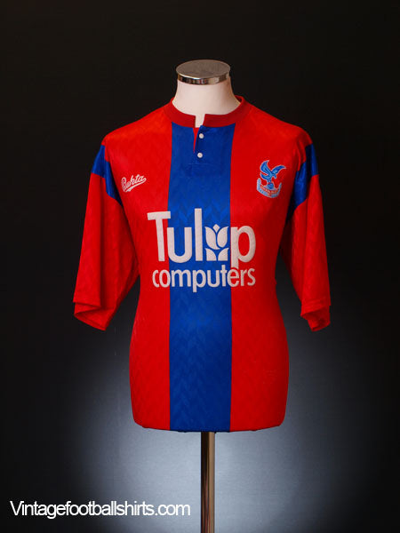 1991-92 Crystal Palace Home Shirt M Football Shirt