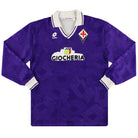 1991-92 Fiorentina Lotto Match Issue Home Shirt #9 L/S XL Football Shirt