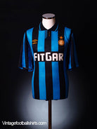 1991-92 Inter Milan Home Shirt L Football Shirt