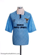1991-92 Lazio Home Shirt XL Football Shirt