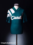 1991-92 Liverpool Away Shirt L Football Shirt