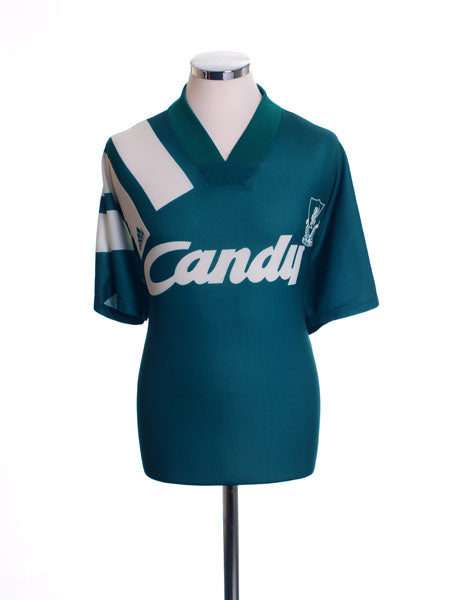 1991-92 Liverpool Away Shirt L Football Shirt