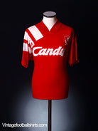 1991-92 Liverpool Home Shirt M Football Shirt