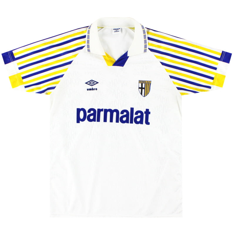 1991-92 Parma Umbro Home Shirt L | Vintage Football Shirts