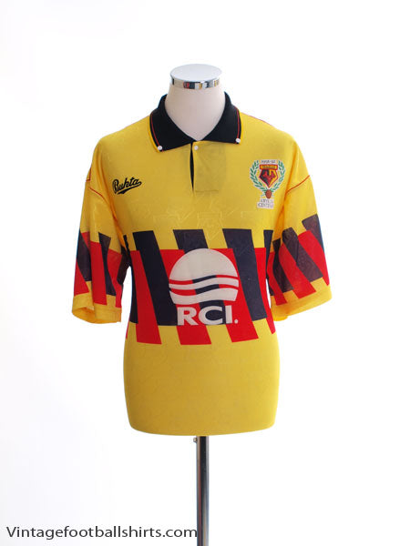 1991-92 Watford Centenary Home Shirt L Football Shirt