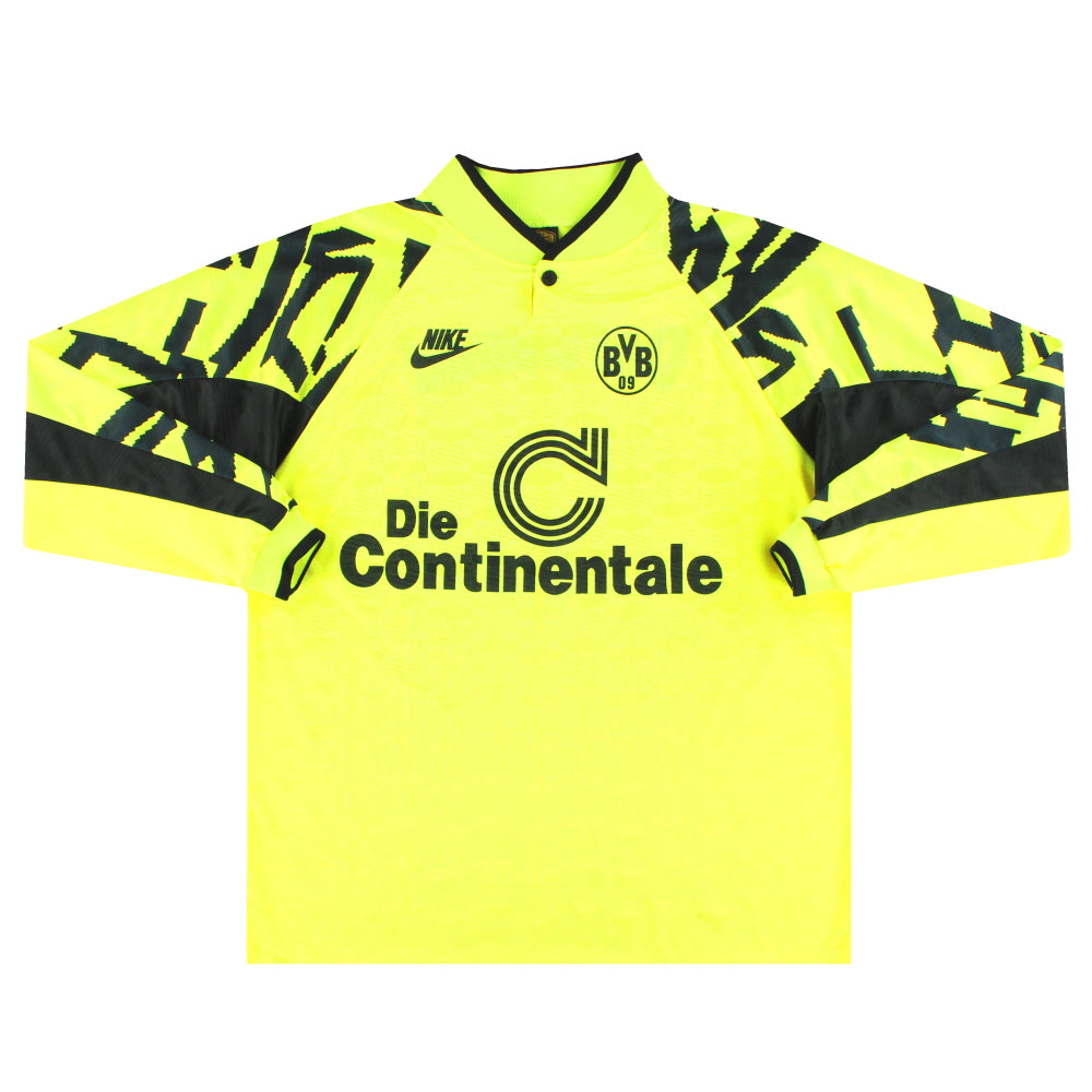 1991-92 Borussia Dortmund Nike Home Shirt L/S *Mint* XXL | Vintage