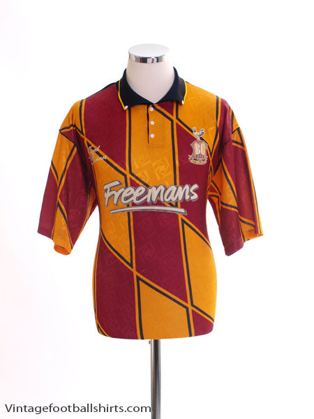 1991-93 Bradford City Home Shirt M Football Shirt