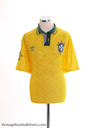1991-93 Brazil Home Shirt L.Boys Football Shirt