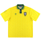 1991-93 Brazil Umbro Home Shirt L Football Shirt