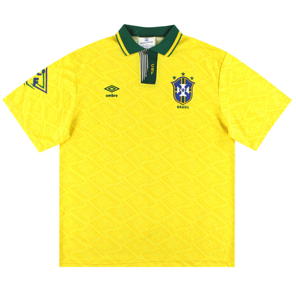 1991-93 Brazil Umbro Home Shirt XL | Vintage Football Shirts