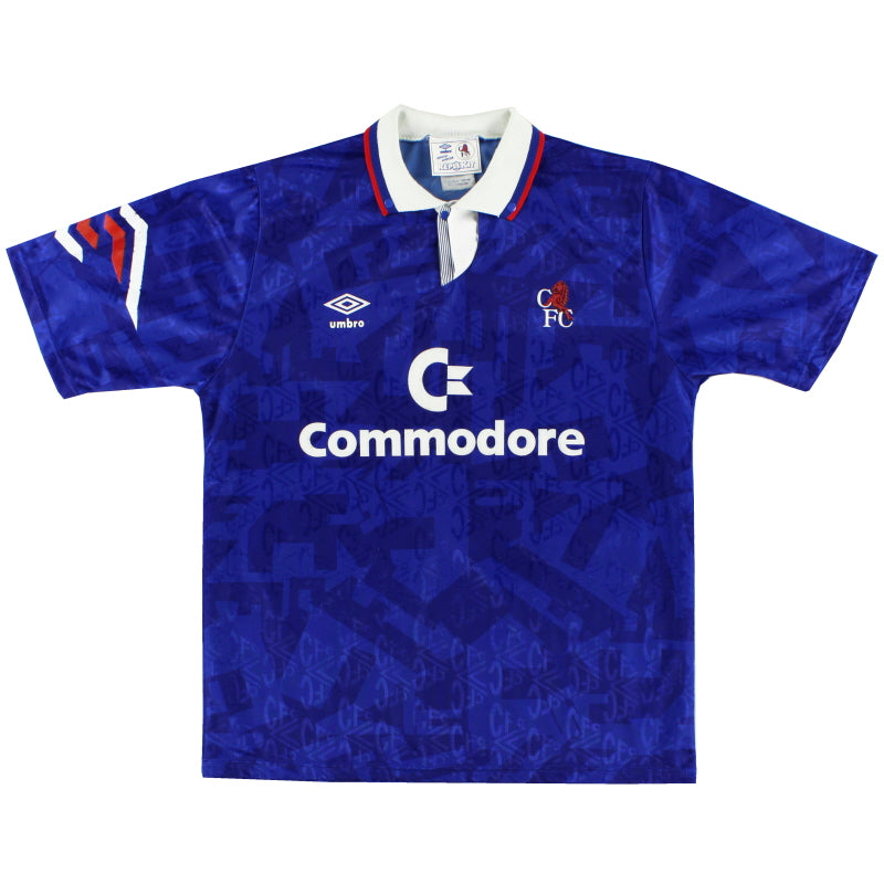 1991-93 Chelsea Home Shirt L Football Shirt