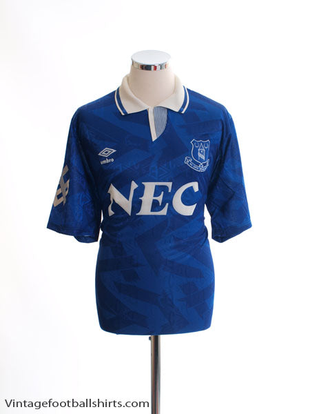 1991-93 Everton Home Shirt XL Football Shirt