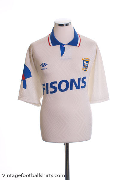 1991-93 Ipswich Away Shirt L Football Shirt