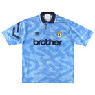 1991-93 Manchester City Umbro Home Shirt S Football Shirt
