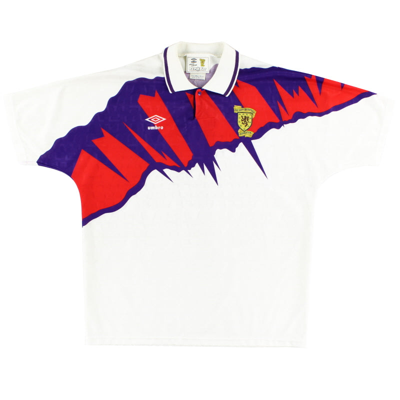 1991-93 Scotland Umbro Away Shirt L.Boys Football Shirt