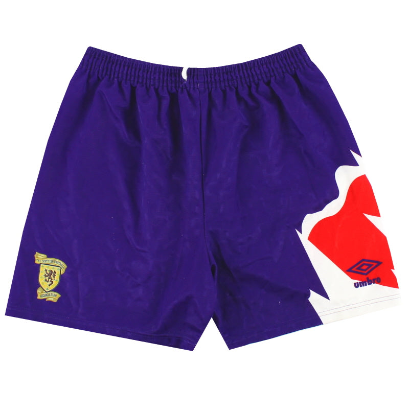 1991-93 Scotland Umbro Away Shorts M Football Shorts