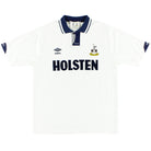 1991-93 Tottenham Umbro Home Shirt L Football Shirt