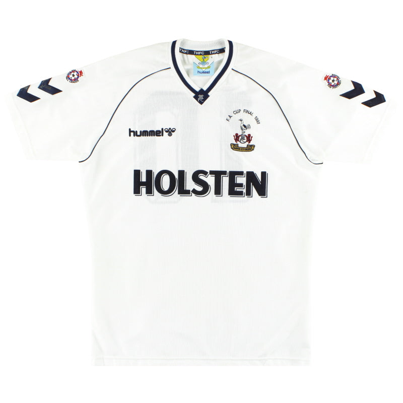 1991 Tottenham Hummel 'F.A. Cup Final' Player Issue Home Shirt #10 (Lineker) L  Football Shirt