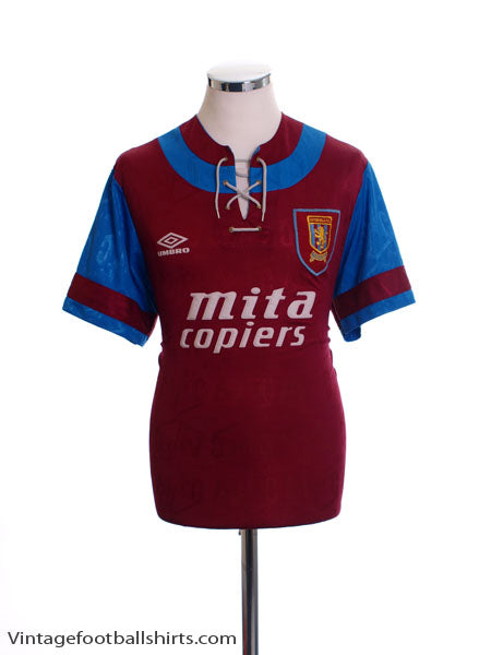 1992-93 Aston Villa Home Shirt M Football Shirt