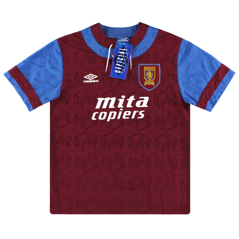 1992-93 Aston Villa Umbro Home Shirt *BNIB*  Football Shirt
