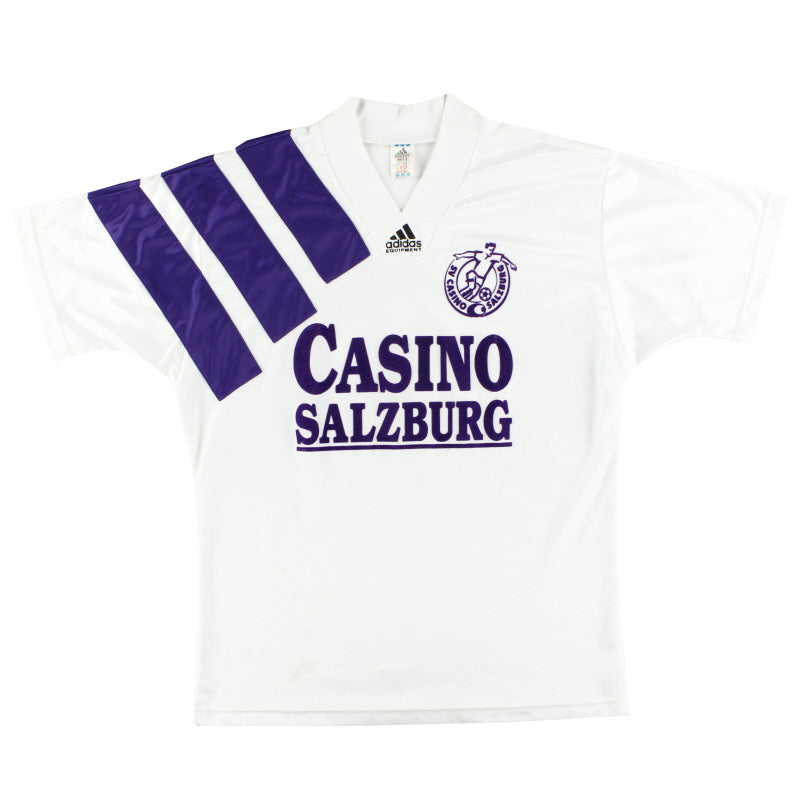 1992-93 Casino Salzburg adidas Home Shirt L Football Shirt