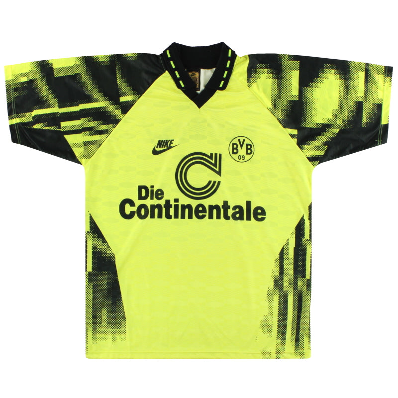 1992-93 Dortmund Nike Home Shirt M Football Shirt