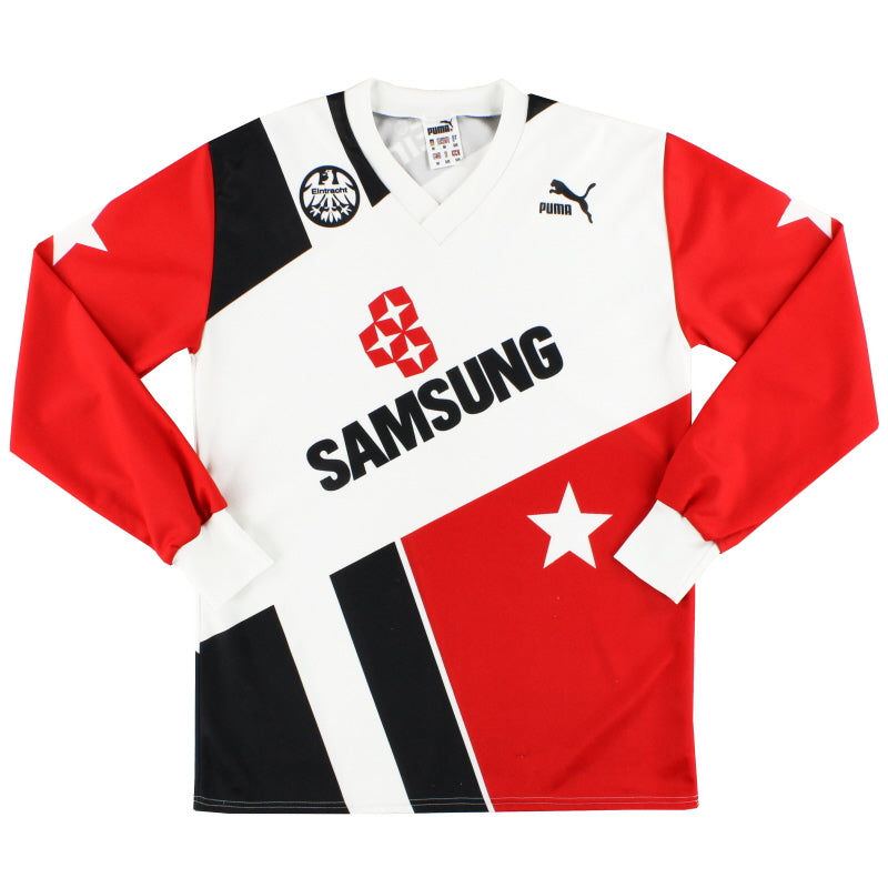 1992-93 Eintracht Frankfurt Puma Away Shirt L/S M Football Shirt
