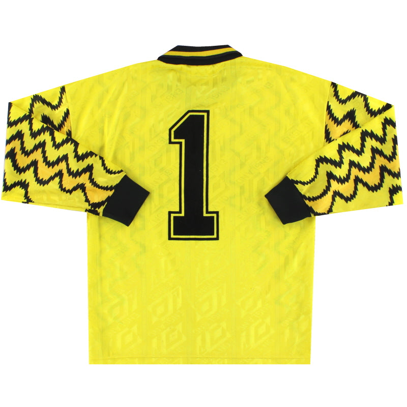 1992-93 England Umbro Goalkeeper Shirt #1 L.Boys | Vintage