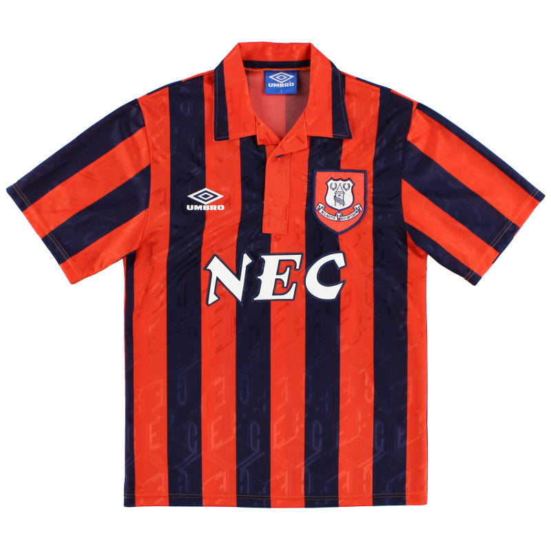 1992-93 Everton Umbro Away Shirt XL Football Shirt