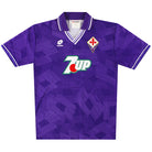 1992-93 Fiorentina Lotto Home Shirt M Football Shirt