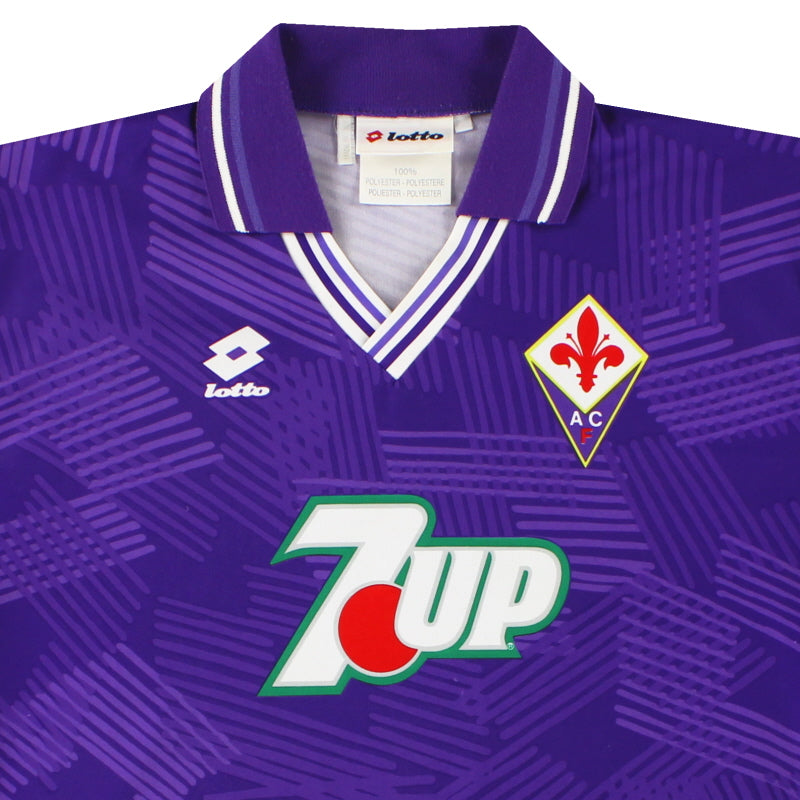 1992-93 Fiorentina Lotto Home Shirt M | Vintage Football Shirts