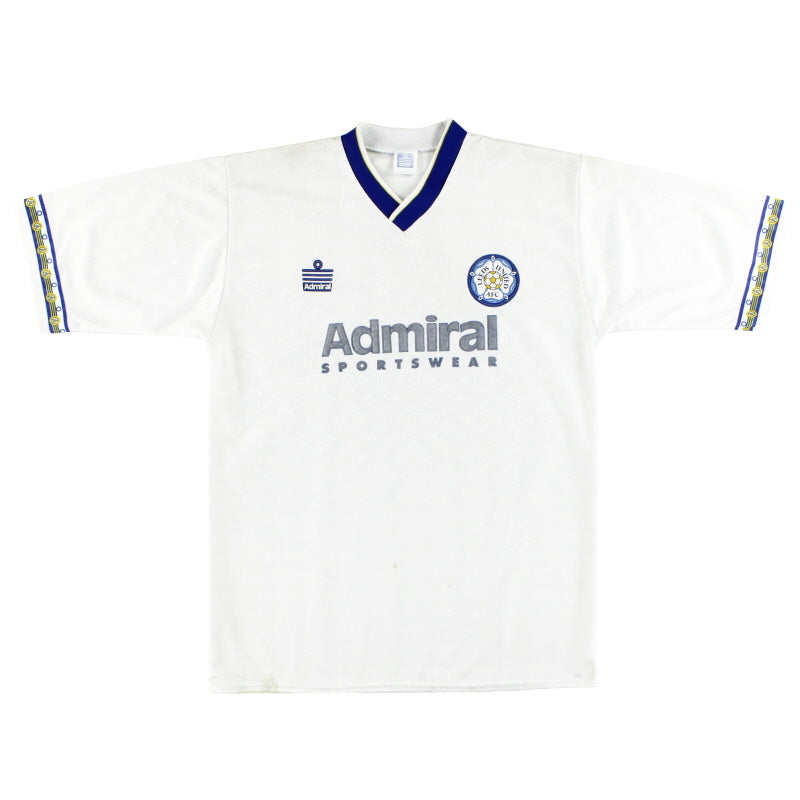 1992-93 Leeds Admiral Home Shirt M Football Shirt