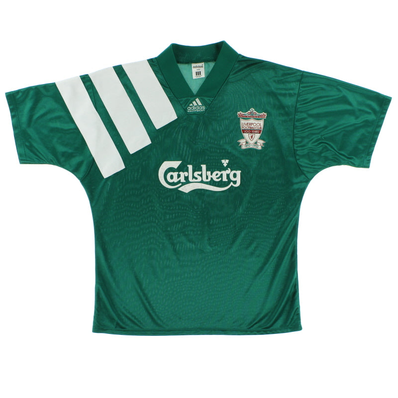 1992-93 Liverpool adidas Centenary Away Shirt L Football Shirt