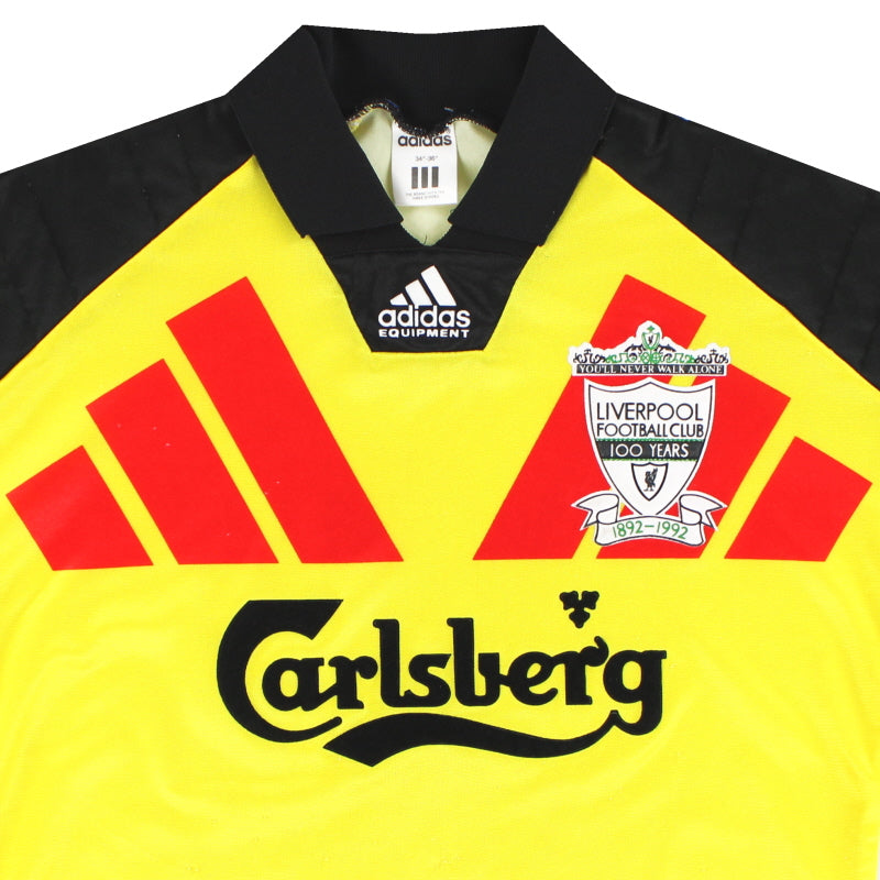1992-93 Liverpool adidas Centenary Goalkeeper Shirt S | Vintage
