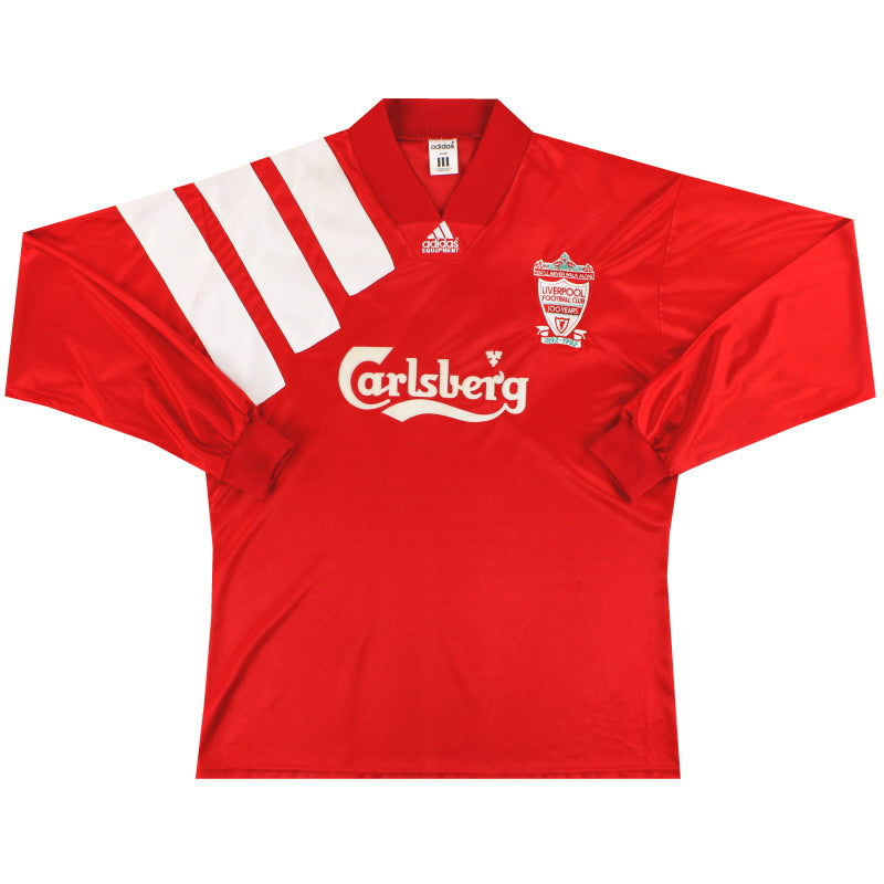 1992-93 Liverpool adidas Player Issue Centenary Home Shirt L/S L