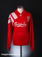 1992-93 Liverpool Centenary Player Issue Home Shirt L/S XL Football Shirt
