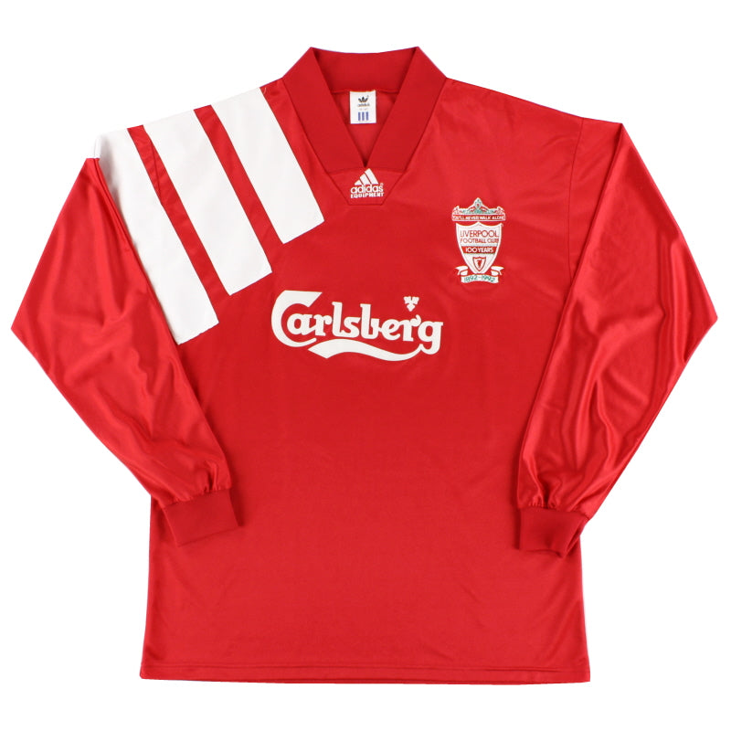 1992-93 Liverpool adidas Centenary Player Issue Home Shirt L/S XL Football Shirt